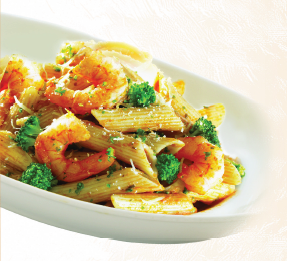 Penne with Shrimp and Brocolli